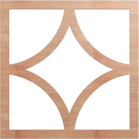 Ekena Millwork Statesman Wood Fretwork Pierced Ceiling Medallion, Cherry, 20"OD x 12 3/4"ID x 3/8"T CMWP20X20X0375STCH